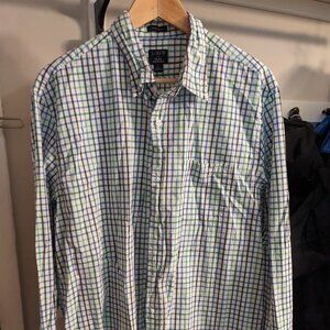 J.Crew Flex Washed Classic Fit Plaid Shirt - Men's Large